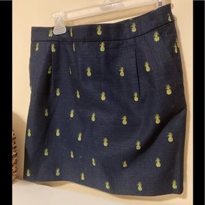 J Crew Pineapple Print Skirt